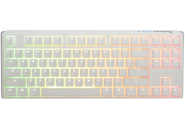 Miniatyrbillede 1 af 10: Ducky One 3 Classic White TKL tastatur Spil USB US engelsk Hvid