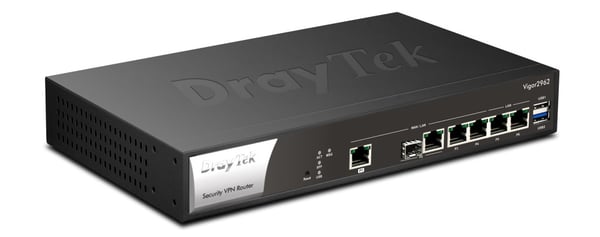 DrayTek Vigor 2962 kabelansluten router 2.5 Gigabit Ethernet Svart, Vit