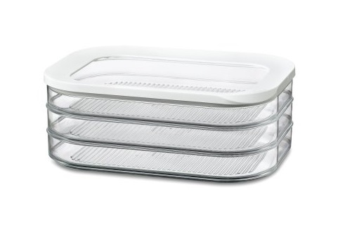 Miniatyrbillede 3 af 4: Rosti Mepal Modula 550/3 Rektangulær Kasse 1,65 L Transparent, Hvid 1 stk