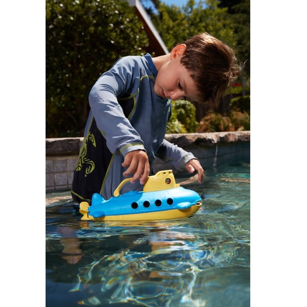 Green Toys Submarine Badebåd Blå, Gul