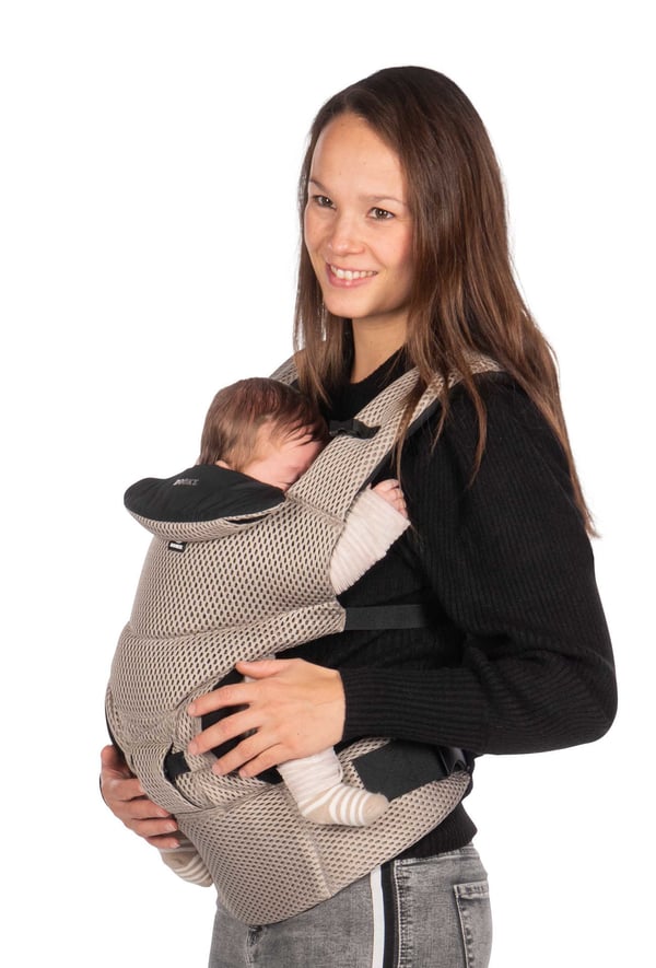Dooky Urban Comfort Vauvan pehmeä kantoreppu Kangas Beige