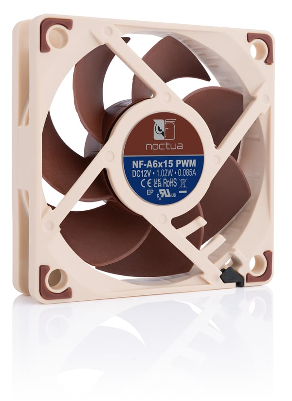 Noctua NF-A6X15 PWM Computerkølesystem Computerkabinet Ventilator 6 cm Brun 1 stk