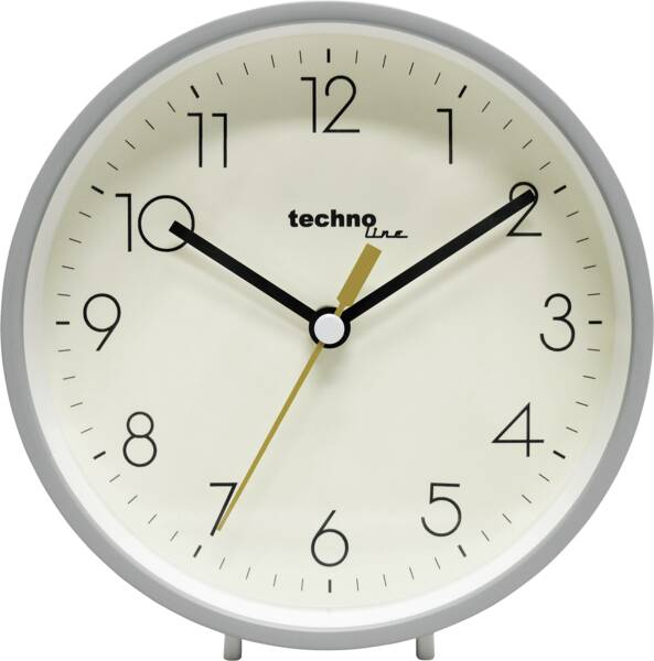 Miniatyrbild 2 av 2: Technoline Model H Mekanisk väckarklocka Grå