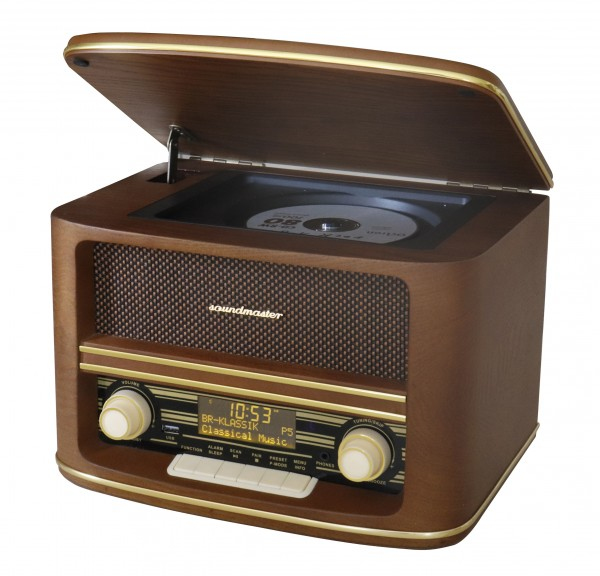 Miniatyrbillede 4 af 6: Soundmaster NR961 radio Bærbar Digital Træ