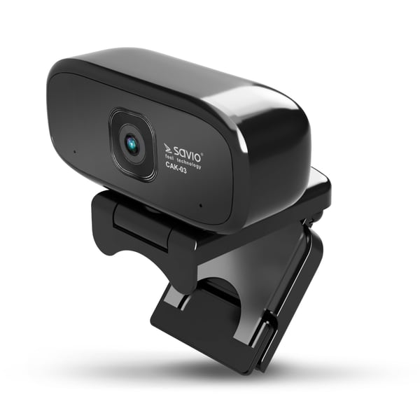 Savio CAK-03 - - farve - 1280 x 720 - audio - USB - AVI webcam 2000000 MP 0 x 0 pixel USB 2.0 Sort