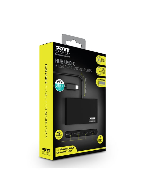 Pikkukuva 3 / 5: Port Designs 900147 keskitin USB Type-C 5000 Mbit/s Musta