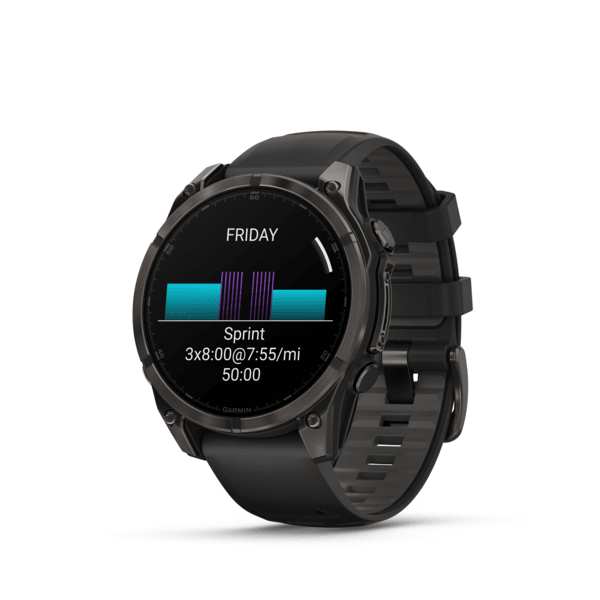 Garmin fenix 8 3,56 cm (1.4") AMOLED 47 mm Digitaalinen 454 x 454 pikseliä Kosketusnäyttö Musta Wi-Fi GPS (satelliitti)