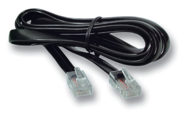 EFB Elektronik K2406SW.1 telefonkabel 1 m Sort