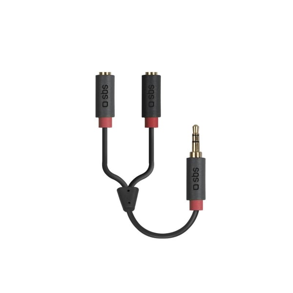 SBS TECABLESPLITTER lydkabel 0,2 m 3.5mm 2 x 3.5mm Sort