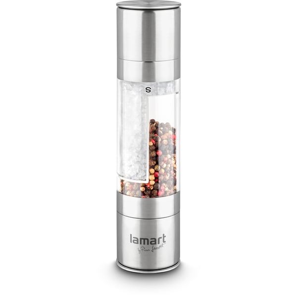 Lamart LT7014 krydderikværn Salt og peberkværn Rustfrit stål, Transparent
