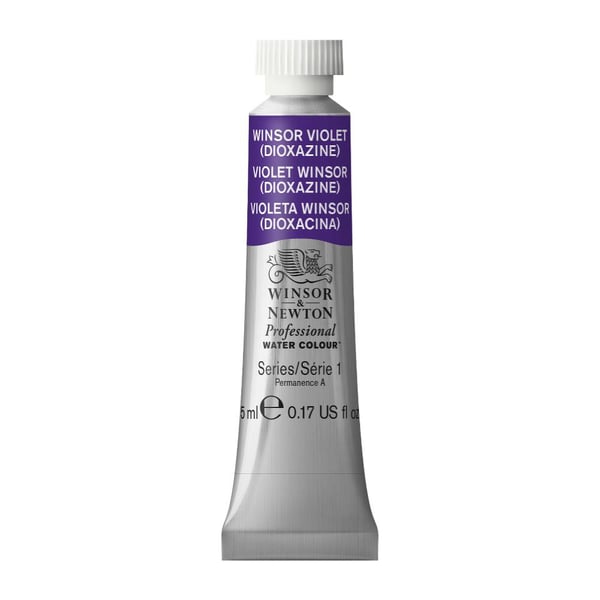 Miniatyrbillede 1 af 2: Winsor & Newton Professional Watercolour vandbaseret maling Violet 5 ml Rør 1 stk