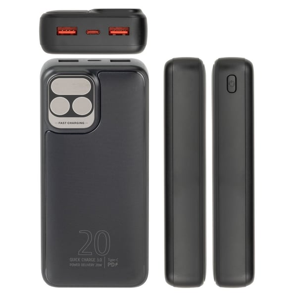 Miniatyrbillede 2 af 16: Rivacase VA2521 powerbank Lithium polymer (LiPo) 20000 mAh Grå