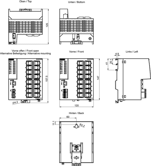 Siemens 6GK5216-0BA00-2AC2 netværksswitch Administreret L2 Fast Ethernet (10/100)