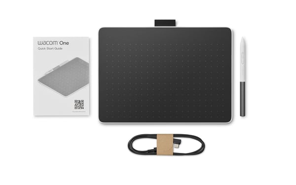 Miniatyrbillede 4 af 7: Wacom One M tegneplade Sort, Hvid 216 x 135 mm USB