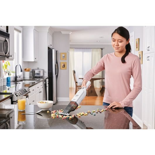 Miniatyrbild 16 av 22: Black & Decker HLVC315J11-QW handdammsugare Svart, Vit Utan påse