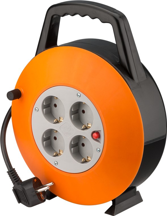 Miniatyrbillede 1 af 2: Goobay 71354 stikdåse 15 m 4 AC stikkontakt(er) Indendørs Sort, Grå, Orange