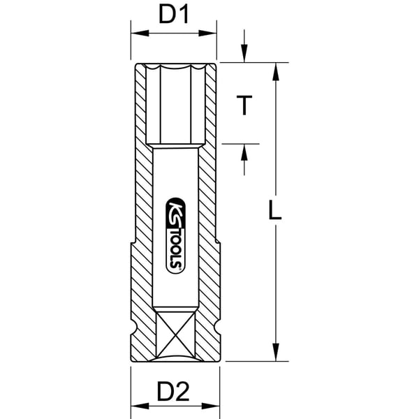 KS Tools 515.1073 impakt kontakt Krafttop Grøn