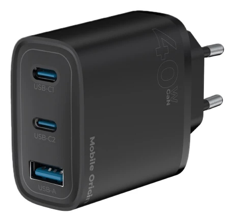 Pikkukuva 1 / 14: Mobile Origin FRL-GAN40W-MO13-BLK mobiililaitteen laturi Universaali Musta AC Pikalataus Sisätila