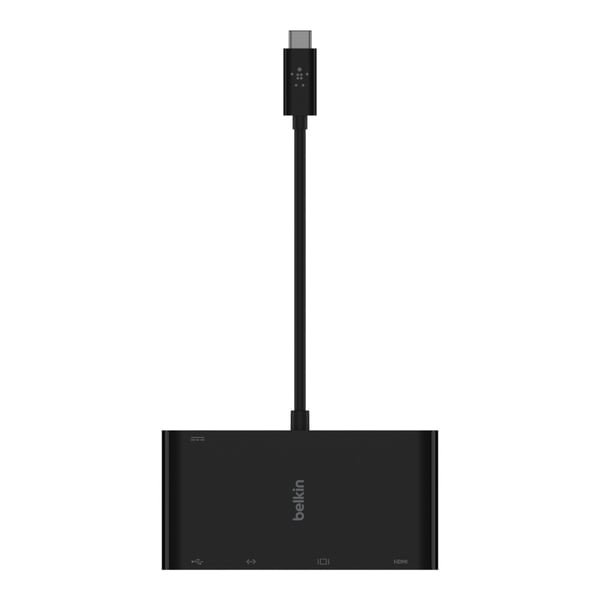 Belkin AVC004BTBK kannettavien tietokoneiden telakka ja porttitoistin USB 3.2 Gen 1 (3.1 Gen 1) Type-C Musta