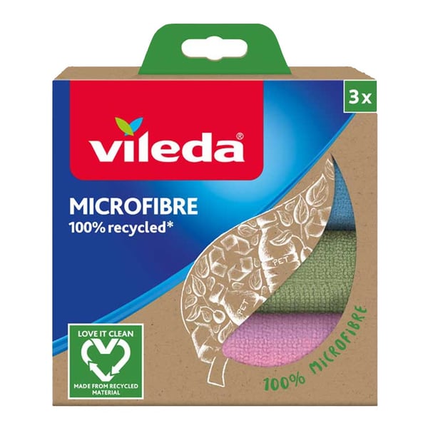 Vileda 4023103228634 rengöringsduk Mikrofiber Multifärg 3 styck