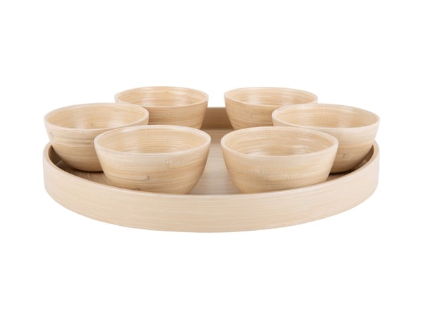 present time PT4193NT serveringsfad Bamboo Naturlig Rund