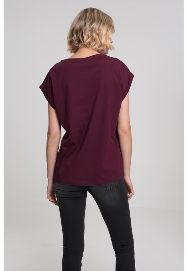 Urban Classics Ladies Extended Shoulder Tee T-tröja Urringad Kortärmad Bomull, Jersey