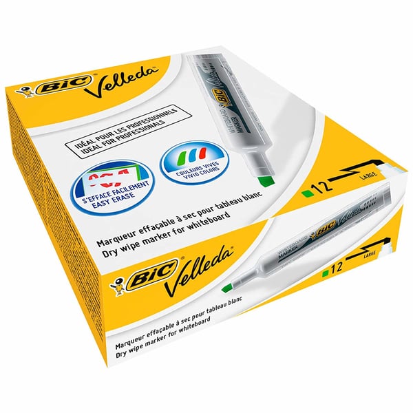 BIC Velleda 1791 märkpennor 12 styck Mejselspets Grön