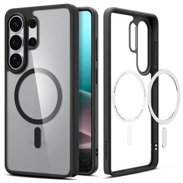 Spigen Ultra Hybrid (MagFit) mobiltelefon etui 17,5 cm (6.9") Cover Transparent, Sort Spigen Ultra Hybrid (MagFit) mobiltelefon etui 17,5 cm (6.9") Cover Transparent, Sort