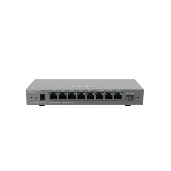 Miniatyrbillede 2 af 5: Ruijie Networks RG-EG209GS kabelforbundet router Gigabit Ethernet Grå