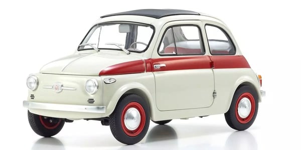 Miniatyrbillede 4 af 7: Kyosho Fiat Nuova 500 Klassisk bilmodel Formonterede 1:18