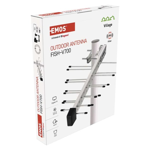 Miniatyrbillede 5 af 7: Emos J0806 fjernsynsantenne Udendørs 30 dB