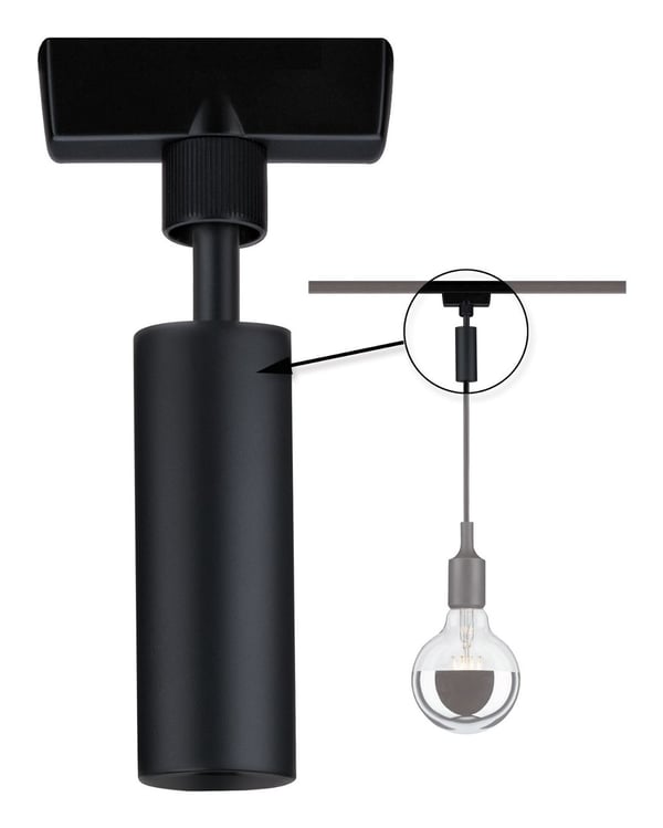 Pikkukuva 1 / 9: Paulmann UNIVERSAL PENDEL ADAPTER / PAULMA URAIL MUSTA 96914