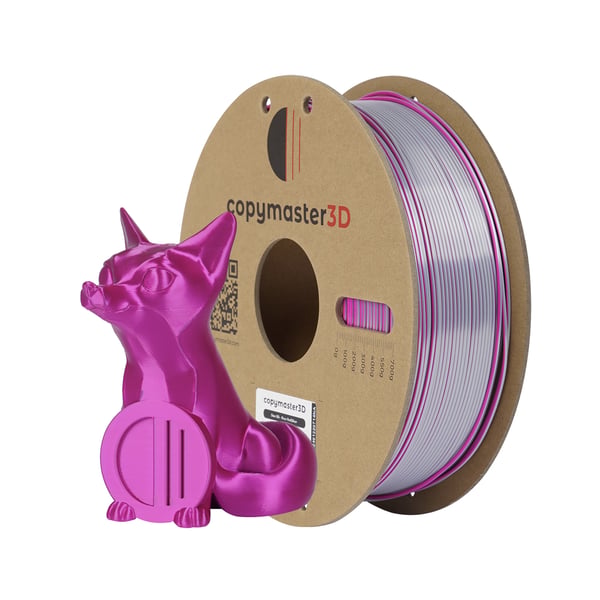 3D Prima CM-DUSI-016-1-175 3D print materiale Polymælkesyre (PLA) Rød, Sølv 1 kg