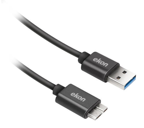 Miniatyrbillede 1 af 3: Ekon ECITUSBMICB18MMK USB-kabel USB 3.2 Gen 1 (3.1 Gen 1) 1,8 m USB A Micro-USB B Sort