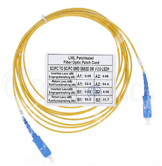 Miniatyrbild 2 av 3: BlueOptics SFP2222BU20MK InfiniBand och fiberoptisk kabel 20 m SC Blå, Gul
