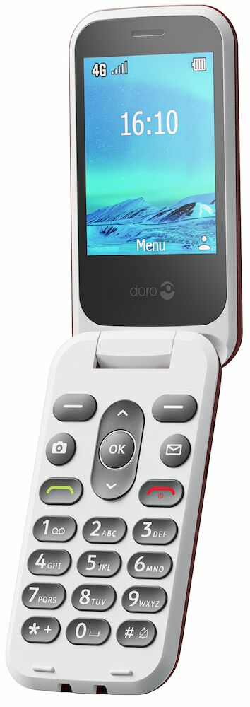 Doro 2880 124,1 g Rød, Hvid Feature telefon