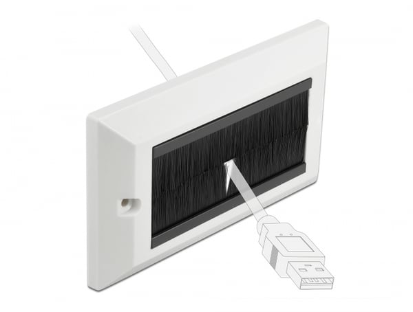 DeLOCK 66492 kontaktplade & kontakthætte Hvid