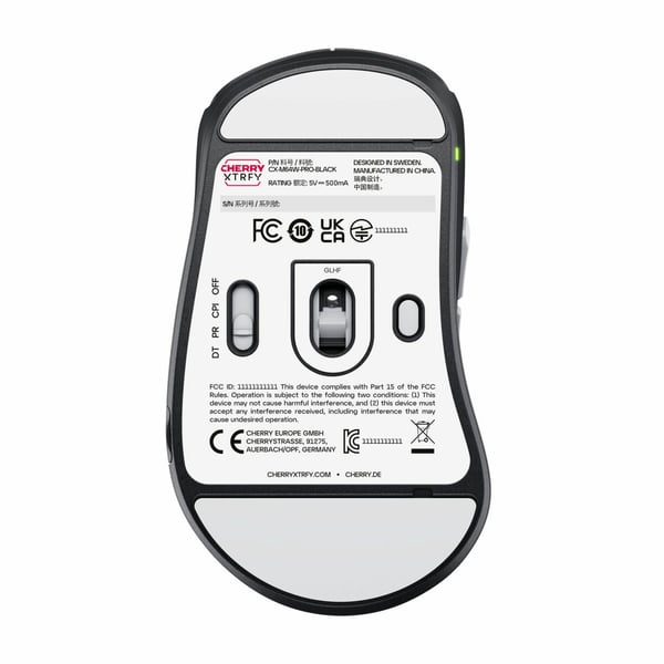 Cherry Xtrfy M64 Pro - Mus - ergonomisk - optisk - 5 knapper - trådløs - 2,4 GHz - trådløs modtager
