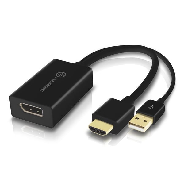Miniatyrbillede 1 af 2: ALOGIC HDDPU-ACTV videokabel adapter DisplayPort HDMI + USB Sort