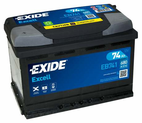 Exide Excell EB741 ajoneuvon akku Sealed Lead Acid (VRLA) 74 ah 12 V 680 A Auto Exide Excell EB741 ajoneuvon akku Sealed Lead Acid (VRLA) 74 ah 12 V 680 A Auto