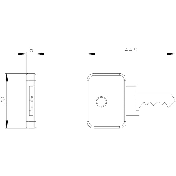Siemens 3SU19500FK200AA0 3SU1950-0FK20-0AA0 Schlüssel 1 St.