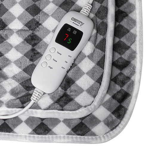 Camry Premium CR 7442 varmelagen og -pude Elektrisk tæppe 120 W Grå, Hvid Fleece