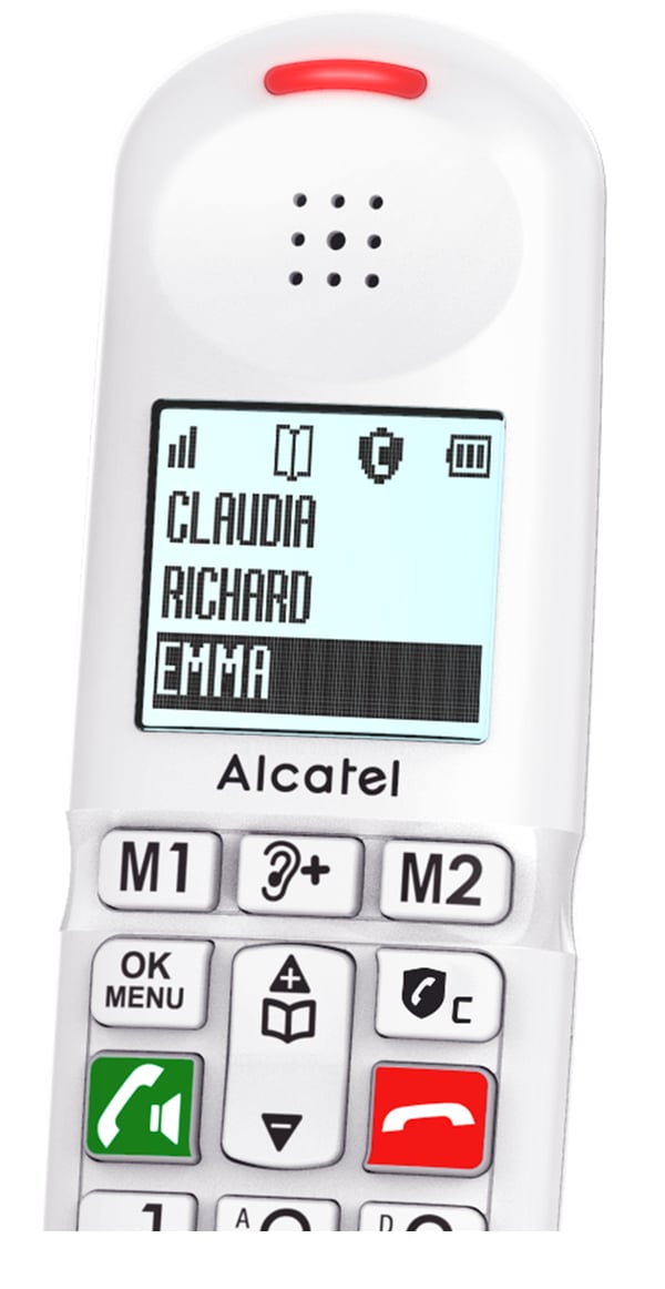 Miniatyrbild 3 av 5: Alcatel XL685 Duo EWE Analog telefon Namn och uppringnings-ID Svart