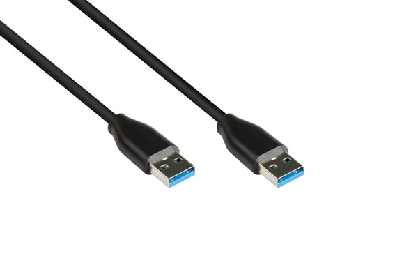 Miniatyrbillede 1 af 2: Alcasa 2831-AA005S USB-kabel USB 3.2 Gen 2 (3.1 Gen 2) 0,5 m USB A 10 Gbit/sek. Sort