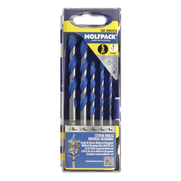 Miniatyrbillede 2 af 5: Wolfpack Estuche Brocas Universales Hexagonal Ø 4,0 a Ø 10 mm.