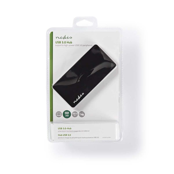 Miniatyrbild 2 av 6: Nedis UHUBU3420BK gränssnittshubbar USB 3.2 Gen 1 (3.1 Gen 1) Micro-B Svart