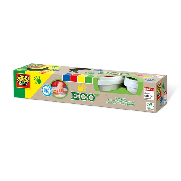 SES Creative SES Children's Set of Four Eco Fingerpaints vesiliukoinen sormiväri Sininen, Vihreä, Punainen, Keltainen SES Creative SES Children's Set of Four Eco Fingerpaints vesiliukoinen sormiväri Sininen, Vihreä, Punainen, Keltainen