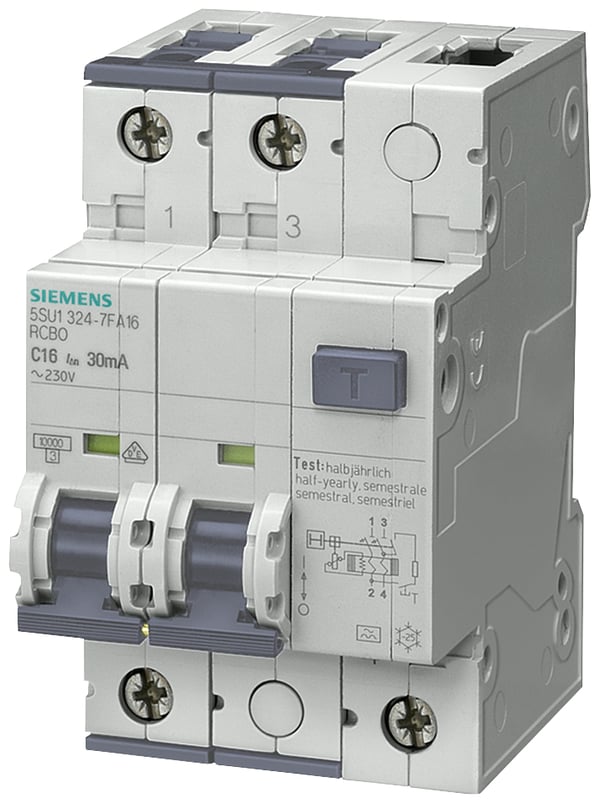Miniatyrbillede 1 af 3: Siemens 5SU13247KX16 Schalter 16 A 0.03 A 110 V kredsløbsafbryder 2
