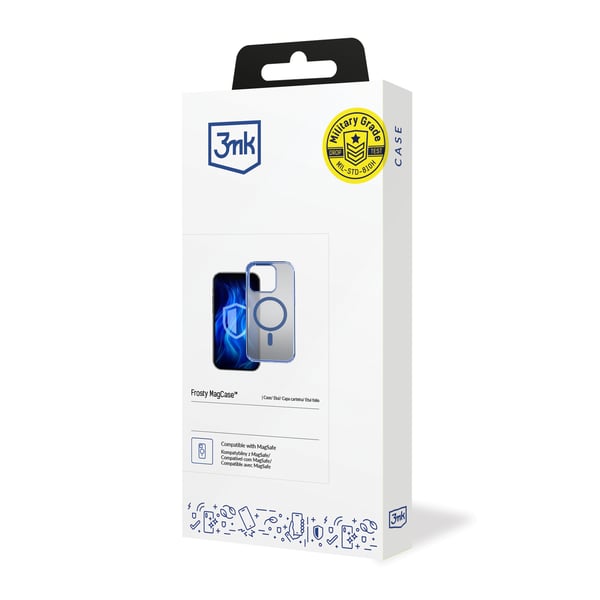 Miniatyrbillede 2 af 9: 3MK Frosty MagCase mobiltelefon etui 16 cm (6.3") Cover Blå, Transparent