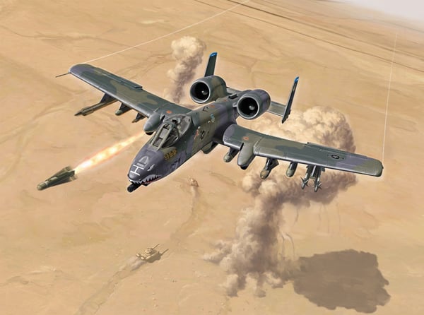 Miniatyrbillede 6 af 7: Italeri A-10 A/C Thunderbolt II Model af fly Monteringssæt 1:72